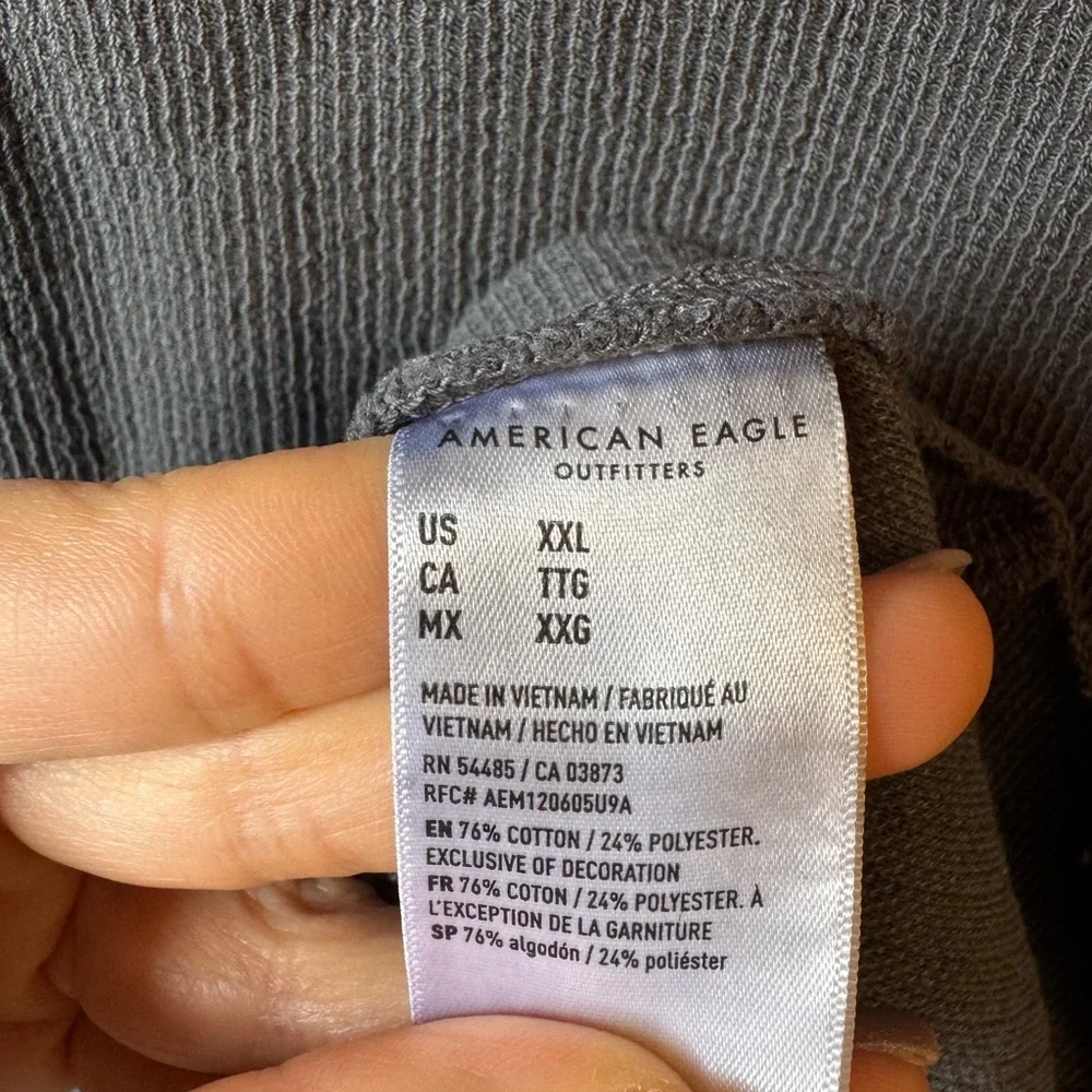 American Eagle Super Soft Thermal Long Sleeve Gray XXL